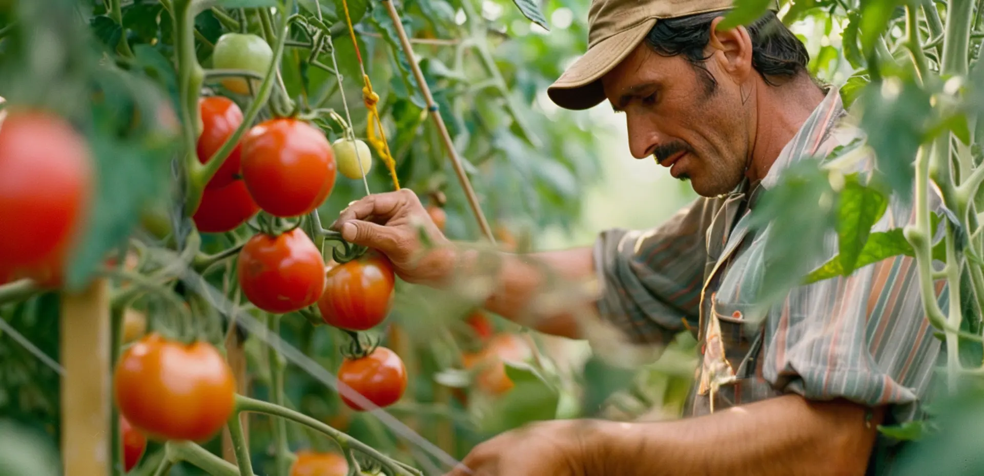 harvesting the crops